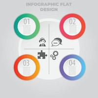 visualisation des données d'entreprise. diagramme de processus. éléments abstraits du graphique, diagramme avec étapes, options, parties ou processus. modèle d'entreprise de vecteur pour la présentation. concept créatif pour infographie.