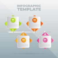 modèle de conception infographique vectoriel avec options ou étapes