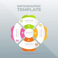 modèle de conception infographique vectoriel avec options ou étapes