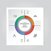 visualisation des données d'entreprise. diagramme de processus. éléments abstraits du graphique, diagramme avec étapes, options, parties ou processus. modèle d'entreprise de vecteur pour la présentation. concept créatif pour infographie.