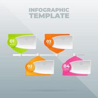 modèle de conception infographique vectoriel avec options ou étapes