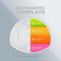 modèle de conception infographique vectoriel avec options ou étapes