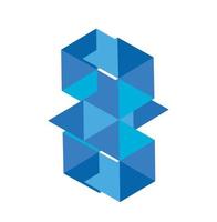bm, bw, gm, illustration vectorielle et logo de diamant bleu vecteur