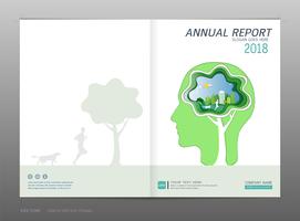 Rapport annuel de la conception de la couverture, concept d&#39;énergie verte. vecteur