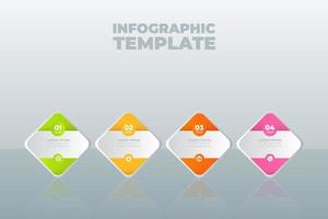 modèle de conception infographique vectoriel avec options ou étapes