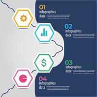 visualisation des données d'entreprise. diagramme de processus. éléments abstraits du graphique, diagramme avec étapes, options, parties ou processus. modèle d'entreprise de vecteur pour la présentation. concept créatif pour infographie.