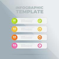 modèle de conception infographique vectoriel avec options ou étapes