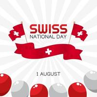 illustration vectorielle de la fête nationale suisse vecteur