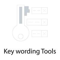 concepts d'outils de mots clés vecteur