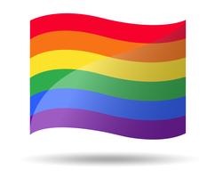 drapeau arc-en-ciel symbole LGBT vecteur