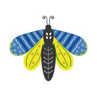insecte papillon mignon vecteur