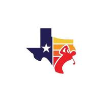 logo de golf du texas vecteur