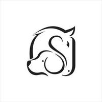 logo d'entreprise vecteur de soins vétérinaires pour animaux de compagnie