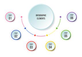 Diagramme demi-cercle, modèles d&#39;infographie Timeline vecteur