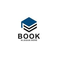 vecteur de modèle de logo de livre sur fond blanc