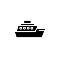 navire, bateau, icône solide voilier, vecteur, illustration, modèle de logo. adapté à de nombreuses fins. vecteur