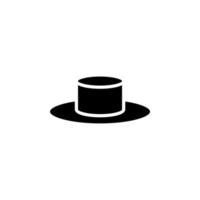 chapeau, accessoire, icône solide de mode, vecteur, illustration, modèle de logo. adapté à de nombreuses fins. vecteur