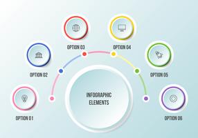 Diagramme demi-cercle, modèles d&#39;infographie Timeline vecteur