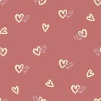 fond de motif de saint valentin rose sans couture avec coeur scintillant, carte de saint valentin vecteur