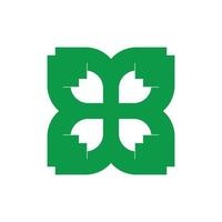 logo feuille abstrait minimaliste icône vecteur symbole design plat