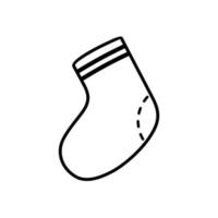 contour bébé chaussette vector illustration