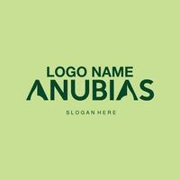 logo anubias minimaliste icône vecteur symbole design plat