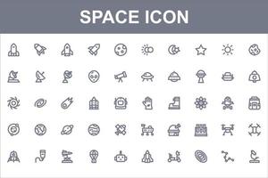 Pack de 50 icônes de l'espace