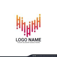 création de logo de symbole de technologie numérique abstraite créative. création de logo d'illustration vectorielle modifiable vecteur