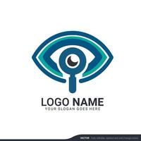 modèle de conception de logo de recherche moderne. création de logo d'icône de symbole modifiable. vecteur