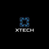 création de logo future x tech vecteur