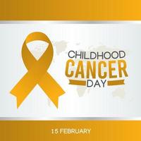illustration vectorielle de la journée du cancer infantile vecteur