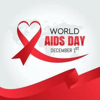 illustration vectorielle de conception de la journée mondiale du sida. vecteur