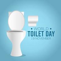 illustration vectorielle de la journée mondiale des toilettes vecteur