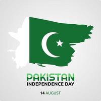 illustration vectorielle de la fête de l'indépendance du pakistan vecteur