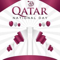 illustration vectorielle de la fête nationale du qatar vecteur