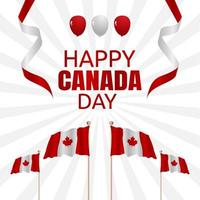 bonne illustration vectorielle de la fête du canada. vecteur