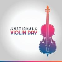 illustration vectorielle de la journée nationale du violon vecteur