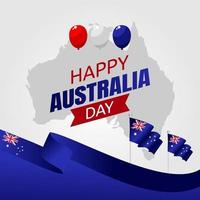 illustration vectorielle de joyeux jour de l'australie vecteur