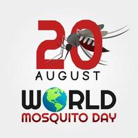 illustration vectorielle de la journée mondiale des moustiques vecteur