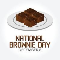 illustration vectorielle de la journée nationale du brownie vecteur