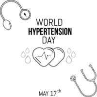 illustration vectorielle de la journée mondiale de l'hypertension vecteur