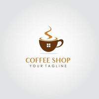 vecteur de conception de logo de café. adapté au logo de votre entreprise