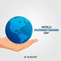illustration vectorielle de la journée humanitaire mondiale vecteur