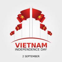 illustration vectorielle de la fête de l'indépendance du vietnam vecteur