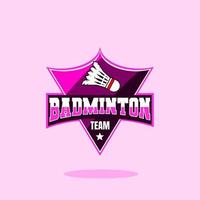 illustration vectorielle de badminton design logo vecteur