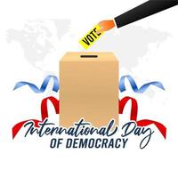 illustration vectorielle de la journée internationale de la démocratie vecteur
