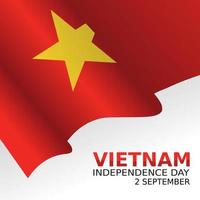 illustration vectorielle de la fête de l'indépendance du vietnam vecteur
