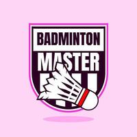 illustration vectorielle de badminton design logo vecteur