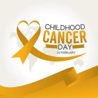 illustration vectorielle de la journée du cancer infantile vecteur