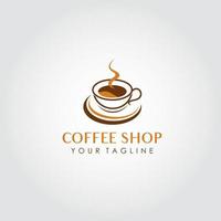 vecteur de conception de logo de café. adapté au logo de votre entreprise